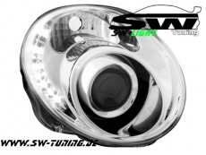 SW-Light Scheinwerfer Fiat 500 07-12 LED Standlicht chrome