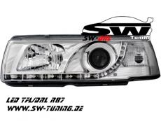 SW-DRL Scheinwerfer BMW E36 Lim 92-98 LED Tagfahrlicht chrome