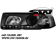 SW-DRL Scheinwerfer BMW E36 Lim 92-98 LED Tagfahrlicht black