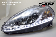 SW-DRL Scheinwerfer Fiat Grande Punto 199 08-09 Tagfahrlicht chrom