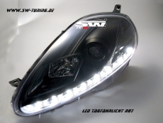 SWDRL Scheinwerfer Fiat Grande Punto 199 05-08 Tagfahrlicht black