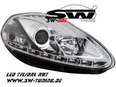 SW-DRL Scheinwerfer Fiat Grande Punto 199 05-08 Tagfahrlicht chr