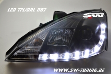SW-DRL Scheinwerfer Ford Focus Mk1 01-04 LED Tagfahrlicht R87 black