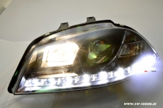 SW-DRL Scheinwerfer Seat Ibiza 6L 03-08 LED Tagfahrlicht R87 black