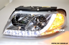 SW-DRL Scheinwerfer VW Passat 3BG LED Tagfahrlicht R87 chrome