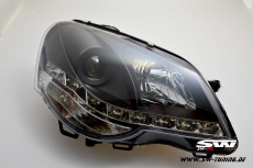 SW-DRL Scheinwerfer VW Polo 9N3 05-09 LED Tagfahrlicht black LWR