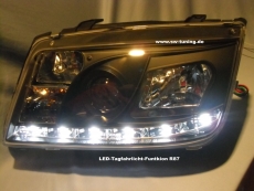 SW-DRL Scheinwerfer VW Bora 99-08 LED Tagfahrlicht R87 black