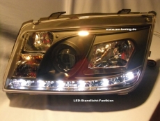 SW-DRL Scheinwerfer VW Bora 99-08 LED Tagfahrlicht R87 black