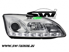 SW-Light Scheinwerfer Ford Focus Mk2 05-08 LED Standlicht chrom