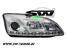 SW-Light Scheinwerfer Ford Focus Mk2 05-08 LED Standlicht chrom