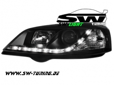 SW-Light Scheinwerfer fr Opel Astra G mit LED Standlicht black