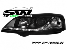 SW-Light Scheinwerfer fr Opel Astra G mit LED Standlicht black