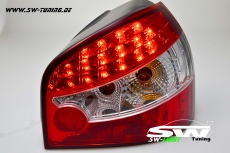 SW LED Rckleuchten fr Audi A3 8L 96-04 red/crystal