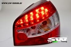 SW LED Rckleuchten fr Audi A3 8L 96-04 red/crystal