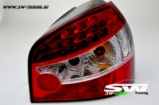SW LED Rckleuchten fr Audi A3 8L 96-04 red/crystal
