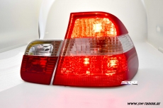 Rckleuchten fr 3er BMW E46 Limo 98-01 in red/crystal