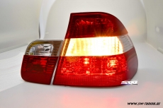 Rckleuchten fr 3er BMW E46 Limo 98-01 in red/crystal