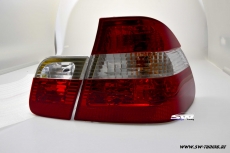 Rckleuchten fr 3er BMW E46 Limo 98-01 in red/crystal