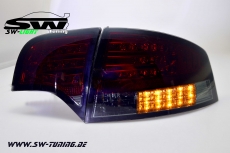 SW-Light LED Rckleuchten fr Audi A4 B7 Lim 04-08 LED Blinker red/smoke