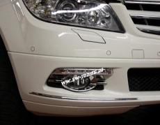 LED Tagfahrlicht fr Mercedes C-Klasse W204 Avantgarde 07-11 chrom oval NSW