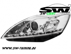 SW-Light Scheinwerfer Ford Focus Mk2 08-11 LED Standlicht LWR chrom