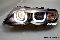 Angel Eye Scheinwerfer BMW E46 Limo LCI 01-05 U-LED-Standlicht black
