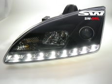 SW-DRL Scheinwerfer Ford Focus Mk2 04-08 LED Tagfahrlicht R87 Black