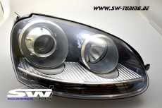 SW Scheinwerfer fr VW Golf V 03-07 im GTI-Look black/chrome