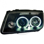 angel eye headlights VW Bora 98-05 2-CCFL halo rims black