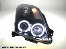 Angel Eye Scheinwerfer Suzuki Swift 05-10 MZ/EZ black CCFL-Standlichtringe