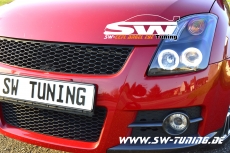 Angel Eye Scheinwerfer Suzuki Swift 05-10 MZ/EZ black CCFL-Standlichtringe