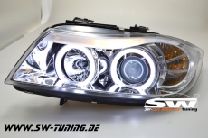 Angel Eye Scheinwerfer 3er BMW E90/E91 05-09 CCFL-Standlichtringe chrom