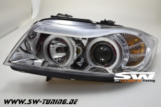 Angel Eye Scheinwerfer 3er BMW E90/E91 05-09 CCFL-Standlichtringe chrom