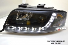SW-DRL headlights Audi A4 4B 01-04 Facelift DAYTIME RUNNING LIGHT R87 black