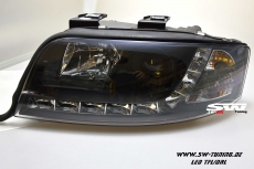 SW-DRL headlights Audi A4 4B 01-04 Facelift DAYTIME RUNNING LIGHT R87 black