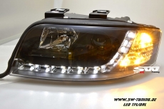 SW-DRL headlights Audi A4 4B 01-04 Facelift DAYTIME RUNNING LIGHT R87 black