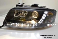 SW-DRL headlights Audi A4 4B 01-04 Facelift DAYTIME RUNNING LIGHT R87 black
