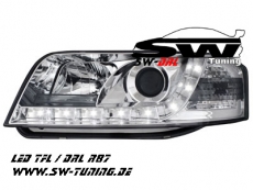 SW-DRL headlights Audi A4 4B 97-01 DAYTIME RUNNING LIGHT R87 chr