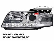SW-DRL headlights Audi A4 4B 97-01 DAYTIME RUNNING LIGHT R87 chr