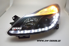 SWDRL Scheinwerfer Opel Corsa D 06-10 LED Tagfahrlicht R87 black