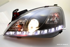 SW-DRL Scheinwerfer Opel Corsa C 01-06 LED Tagfahrlicht Black