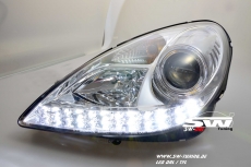 SW-DRL Scheinwerfer Mercedes Benz SLK R171 LED Tagfahrlicht 04-11 chrom
