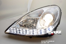SW-DRL Scheinwerfer Mercedes Benz SLK R171 LED Tagfahrlicht 04-11 chrom