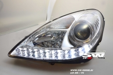 SW-DRL Scheinwerfer Mercedes Benz SLK R171 LED Tagfahrlicht 04-11 chrom