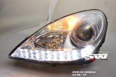 SW-DRL Scheinwerfer Mercedes Benz SLK R171 LED Tagfahrlicht 04-11 chrom
