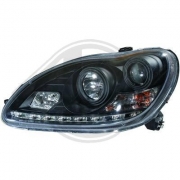 Xenon Scheinwerfer Mercedes W220 S-Klasse 02-05 LED Standlicht black