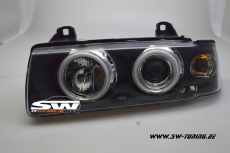 Angel Eye Scheinwerfer 3er BMW E36 Cabrio/Coupe CCFL-SLR Black 2Trig