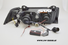 Angel Eye Scheinwerfer 3er BMW E36 Cabrio/Coupe CCFL-SLR Black 2Trig