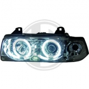 Angel Eye Scheinwerfer 3er BMW E36 Cabrio/Coupe CCFL-SLR chrom 2Trig