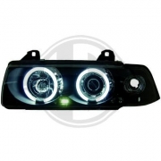 Angel Eye Scheinwerfer 3er BMW E36 Limo  CCFL-SLR Black 4Trig